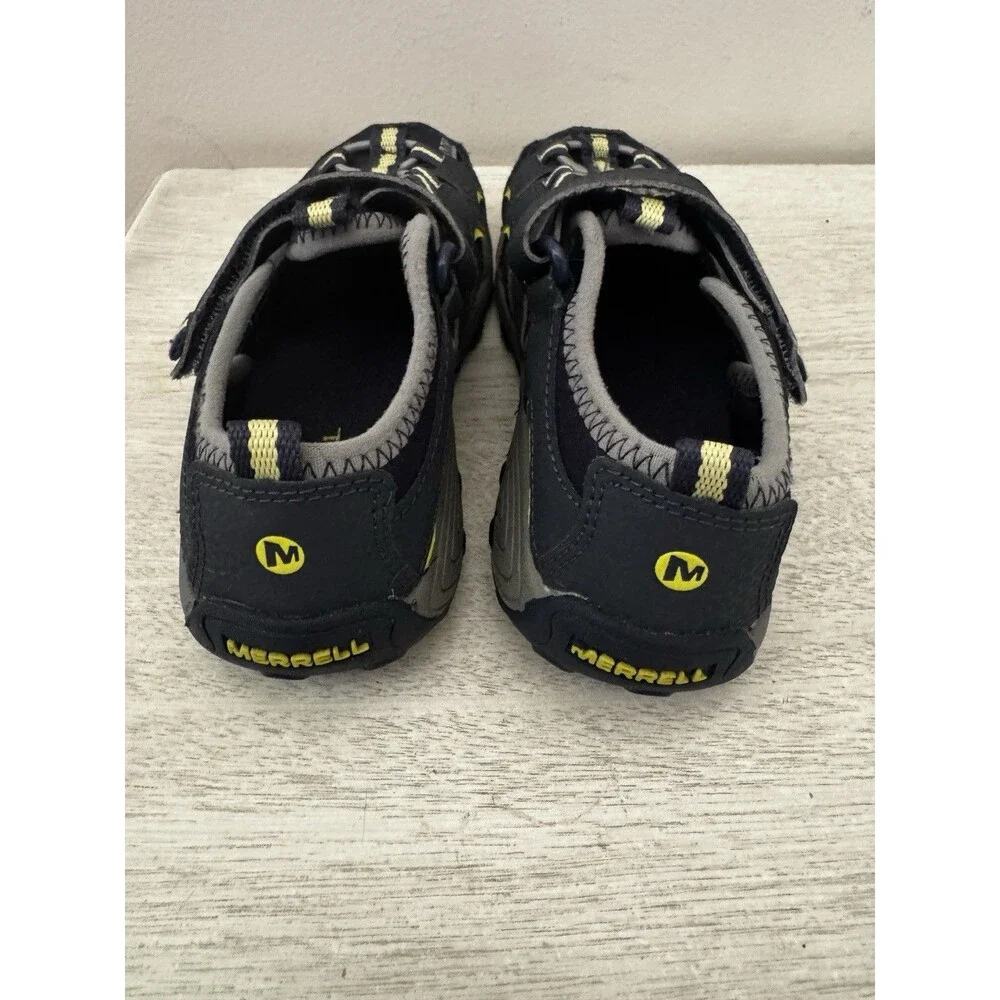 Merrell Kids Hydro Water Sandals Navy/Lime Green Size 11 M Outdoor Hiking Shoes